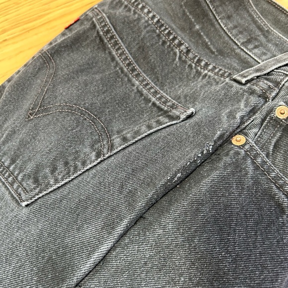 Vintage Levi’s 501 Black Jeans 32x32 Original High Rise Straight Leg Mexico - Picture 10 of 14